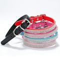 D-GROEE Adjustable Rhinestones Dog Collars Full Sparkly Crystal Diamonds Faux Leather Dog Collar for Cats Dogs