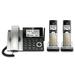 AT&T CL84207 DECT 6.0 Expandable Corded/Cordless Phone with Smart Call Blocker Silver/Black with 2 Handsets