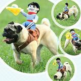 Cowboy Rider Dog Costume Dogs Outfit Knight Style Doll Hat Halloween Day Pet Costume Novelty Funny Pets Party Cosplay Apparel
