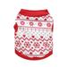 Pet Sweater Christmas Dog Cat Sweatershirt Vest Outfit Winter Printed Christmas Hoodies Coats Apparel