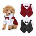 Dog And Cat Costume Gentleman Clothes Wedding Suit Formal Shirt For Small Dogs Bowtie Tuxedo Pet Outfit
