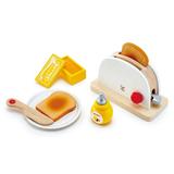 Hape Pop-Up Toaster Set Kid s Wooden Toy Kitchen Accessory Playset 7 Pieces