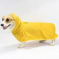 Large Dog Raincoat Adjustable Pet Waterproof Clothes Lightweight Rain Jacket Poncho Hoodies with Strip Reflective