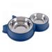 Orchip Stainless Steel Pet Feeding Double Bowl Pets Dish Feeder for Dog Cat Eating Drinking