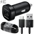 Samsung OEM Adaptive Fast Car Charger kit with USB Type-C Cable Compatible with Samsung Galaxy S8/S8 Plus/ S9/ S9+/ S10/ S10 Plus/Note 8/ Note 9/ Note 10 Lg G6 G7 G8 ThinQ V30 V40 V50 (Black)