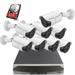 { FULL HD 5.0MP & Two-Way AUDIO } 8 pcs AI Detect POE Security Camera System WEILAILIFE 8 Channel Outdoor Surveillance Video System IP67 Waterproof Cameras 6TB HDD