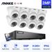 ANNKE 1080P 8CH Security Camera System with 8CH 5MP-N DVR 8pcs 1080p Security Cameras for 24/7 Security Surveillance with 1TB Hard Drive