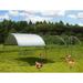Polar Aurora Enlarged Thickened Metal Chicken Coop Walk-in Poultry Cage Hen Chicken Pen House with Waterproof Cover&Lockable Door for Farm Outdoor