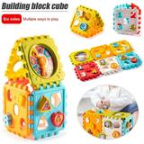 LNKOO Baby Activity Cube â€“ 6-in-1 Multi-Assembly Activity Square for Babies â€“ BPA-Free Play Cube for Infants & Toddlers Teaches Cognitive & Motor Skills with Number Shapes Fruit Pattern & More