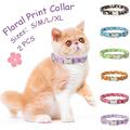 Visland 2PCS Pet Collar Adjustable Zinc Alloy Buckle Floral Dog Cat Necklace Collar for Pet Accessories (S M L XL)