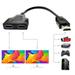 HDMI Cable Splitter 1 in 2 Out HDMI Adapter Cable HDMI Male to Dual HDMI Female 1 to 2 Way Support Two TVs at The Same Time Signal One In Two Out