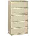 HON Brigade 800 Series 36 x 18 x 64.3 - 2 x Shelves 5 x Drawers for File A4 Legal Letter