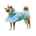 BT Bear Pet Raincoat Dog Raincoat Pet Waterproof Jacket with Hood & Collar Hole Transparent brim Ultra-Light Breathable Adjustable Dog Hooded Rain Jacket Blue 2XL