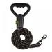 6 Ft Dog Leashes Reflective Leash for Large Medium Dogs Running Training with Heavy Duty Ergonomic Soft Rubber Handle and Highly Reflect Thread Light Reflective Designï¼ˆ152*13.2*6.25cmï¼‰Black