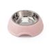 Pet Dog Cat Food Bowl Stainless Steel Pet Dog Cage Single Bowls Anti-overturning Large Plastic Water Fountain Automatic Bottle Food & Water Feeder