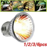 1/2/3/6pcs 25W/50W/75W Reptile Heat Light Bulbs Tortoise Light Bulbs Full Spectrum Sunlight Bulb E27 Tortoise Heat Bulb for Reptile Turtle Frog Hermit Crab Amphibian Reptile Lizard