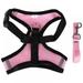 Dog Harness No Pull Pet Harnesses with Dog Collar Adjustable Outdoor Vest for Small Medium Large Extra Large Dogs Easy Control Handle for Walking