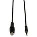 4PK Tripp Lite 3.5mm Mini Stereo Audio Extension Cable for Speakers and Headphones (M/F) 6 ft Black (P311006)