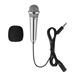 Healifty Mini Karaoke Microphone Portable Vocal/Instrument Microphone for Voice Recording Chatting and Singing (Silver)