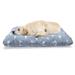 Nautical Pet Bed Underwater Aquatic Life Fish and Little Symmetrical Anchor Design Chew Resistant Pad for Dogs and Cats Cushion with Removable Cover 24 x 39 White Blue by Ambesonne