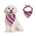 JINGPENG Independence Day Dog Bandana 4th of July Patriotic Pet Triangle Bib Scarf American Flag Element Pattern