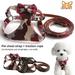 XWQ 2Pcs/Set Pet Harness Leash Camouflage Decorative Breathable Kitten Dogs Chest Strap Traction Leash Kit for Pet Training