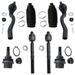 Detroit Axle - Front 8pc Suspension Kit for 2011-2015 Jeep Grand Cherokee Dodge Durango 2012 2013 2014 2 Lower Ball Joints 4 Tie Rods 2 Sway Bar Links 2 Boots Replacement