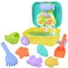 Happy Date Beach Toys for Kids Baby Beach Game Toys Children Sandbox Set Kit Summer Toys for Beach Play Sand Water Game Trolley Case