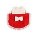 Pet Costume Bow-knot Decor Ruffled Hem Flannel Skin-friendly Cloth Dress for Hamster