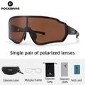 RockBros Polarized Full Frame Sunglasses Outdoor Sports 100%UV400 Cycling Goggle Amber colour