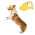 BT Bear Dog Hat with Ear Holes Dog Baseball Outdoor Cap Adjustable Summer Travel Sport Hat For Small Medium Dogs Yellow XL