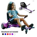 Hishine hover board seat Attachment hover board go Kart for Adults & Kids Accessories to Transform hover board into go cart Hover carts for self-Balancing Scooter Purple