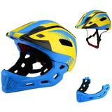 Lixada Kids Detachable Full Face Bike Helmet Breathable Ultralight Cycling Sports Safety Helmet for Skateboard Scooter Roller Skating