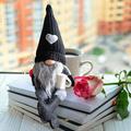 Gnomes Plush Elf Ornament Decor Knitting Faceless Doll Hanging Leg Hand Grinding Coffee Christmas Decorations Home Daily Decoration