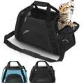 Cat Carrier Soft-Sided Pet Carrier Bag Pet Travel Carrier for Cats Dogs Puppy Comfort Portable Foldable Pet Bag Black