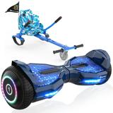 EVERCROSS Hoverboard 6.5 Hover Board with Seat Attachment Self Balancing Scooter with APP & Bluetooth Speaker Hoverboards Suit for Kids & Adults