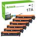 A AZTECH 6-Pack Compatible Toner Cartridge with Chip for HP CF217A 17A LaserJet Pro M102w M102a MFP M130nw M130fw M130fn M130 Printer (Black)