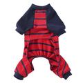 Pet 4 Legged Pajamas Stripe Cotton Jumpsuit Homewear Puppy Apparel Romper Casual Clothes Daily Wear for Dogs
