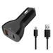 Micro USB Truck Car Charger UrbanX 63W Fast USB Car Charger PD3.0 & QC4.0 Dual Port Car Adapter with LED Display and Fast Micro Usb Cable for Samsung Galaxy Tab A 7.0 (2016)