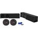 (2) 10 2-Ohm Subwoofers+Ported Upfire Sub Box For 2019 Dodge Ram Crew Cab