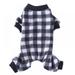 Autmor Pet Pajamas for Dogs Plaid Sweaters Soft Clothes Puppy Autumn & Winter Costume for Small Dog Cat Chihuahua