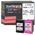 Remanufactured DoorStepInk High Yield Ink Cartridge for HP HP 67XXL Black 67XL Color Combo Pack