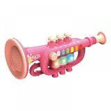 Mini Trumpet with Light and Sound Early Educational Toys Musical Instrument Toy for Toddler Girls Boys Beginners Trumpet Musical Instrument Toys (No Battery)