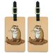 Gerbil Cute Rodent Pet Luggage ID Tags Suitcase Carry-On Cards - Set of 2