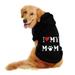 Dog Pet Pullover Winter Warm Hoodies Cute Puppy Sweatshirt Small Cat Dog Outfit Pet Apparel Clothes A3-Black 7X-Large