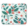 LADDKE Watercolor Tony Floral with Cranberry Twigs Great with Green Red and Grey Shades Mousepad Mouse Pad Mouse Mat 9x10 inch