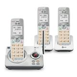 AT&T EL52319 Expandable Cordless Phone with Unsurpassed Range Answering System and Caller ID 3 Handsets White/Silver