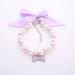 XINHUADSH Pet Dog Collar Bone Pendant Jewelry Accessories Anti-fade Fashion Dog Kitten Faux Pearls Necklace for Weddings