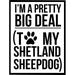 Dog Shirt Shetland Sheepdog Paw Print Funny Pet Wall Decals for Walls Peel and Stick wall art murals Black Small 8 Inch