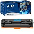 201X 201A 1-Pack Compatible Toner Cartridge for HP CF401X 201X LaserJet Pro M252dw M252n Pro MFP M277dw M277n M277c6 M274n Printer (Cyan)